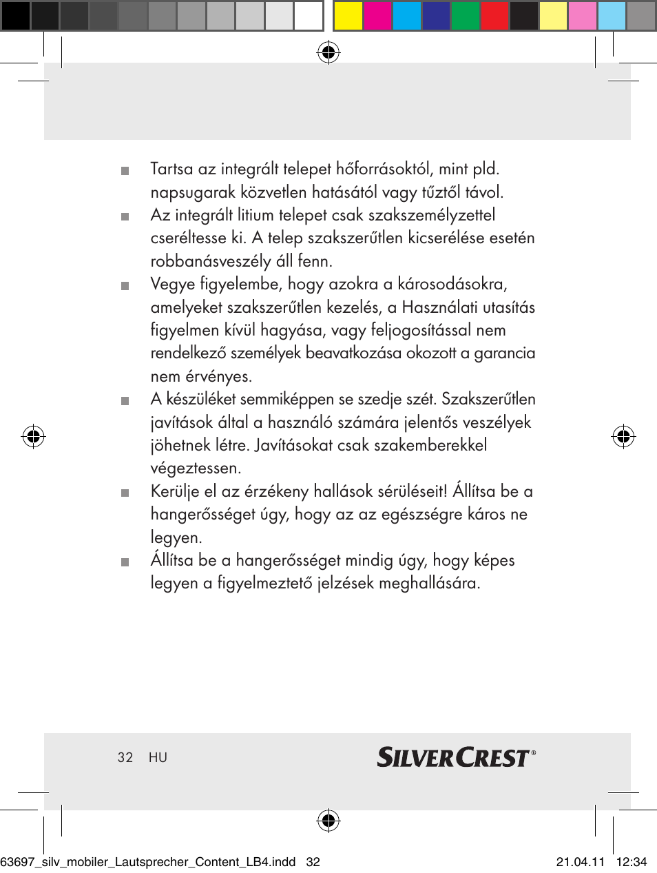 Silvercrest Z30813 User Manual | Page 30 / 77