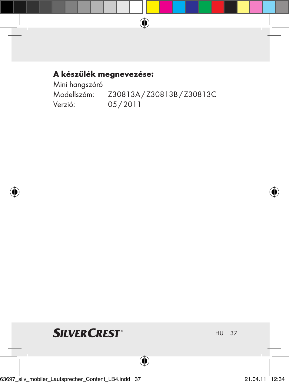 Silvercrest Z30813 User Manual | Page 35 / 77