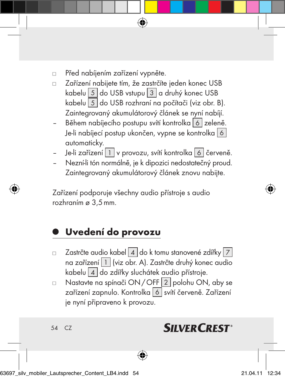 Uvedení do provozu | Silvercrest Z30813 User Manual | Page 52 / 77