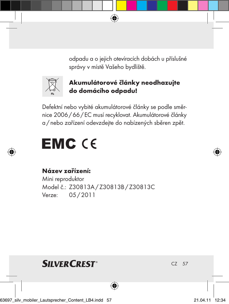 Silvercrest Z30813 User Manual | Page 55 / 77