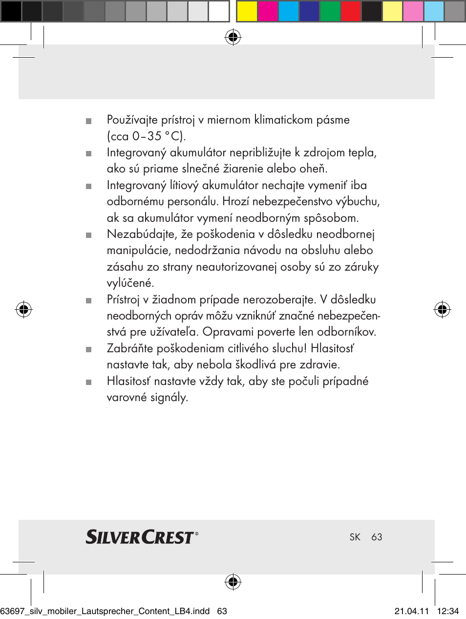 Silvercrest Z30813 User Manual | Page 61 / 77