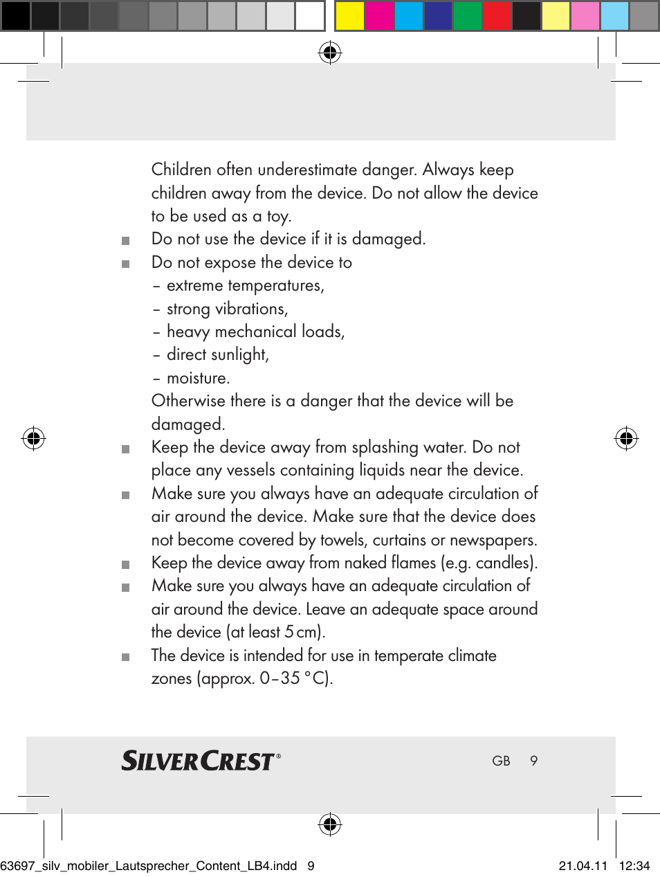Silvercrest Z30813 User Manual | Page 7 / 77