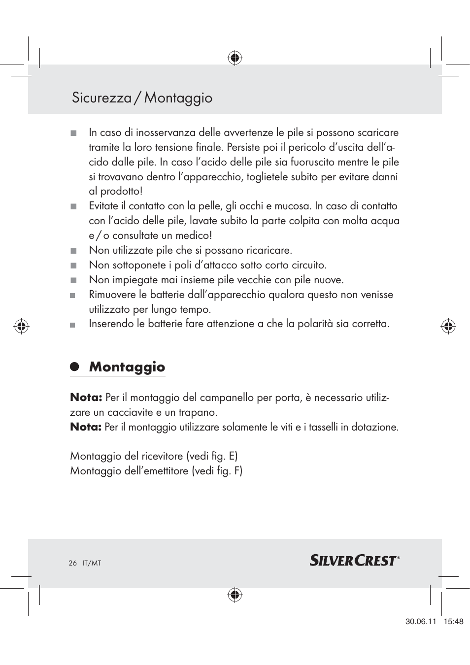 Sicurezza / montaggio, Montaggio | Silvercrest Z30914 User Manual | Page 27 / 74