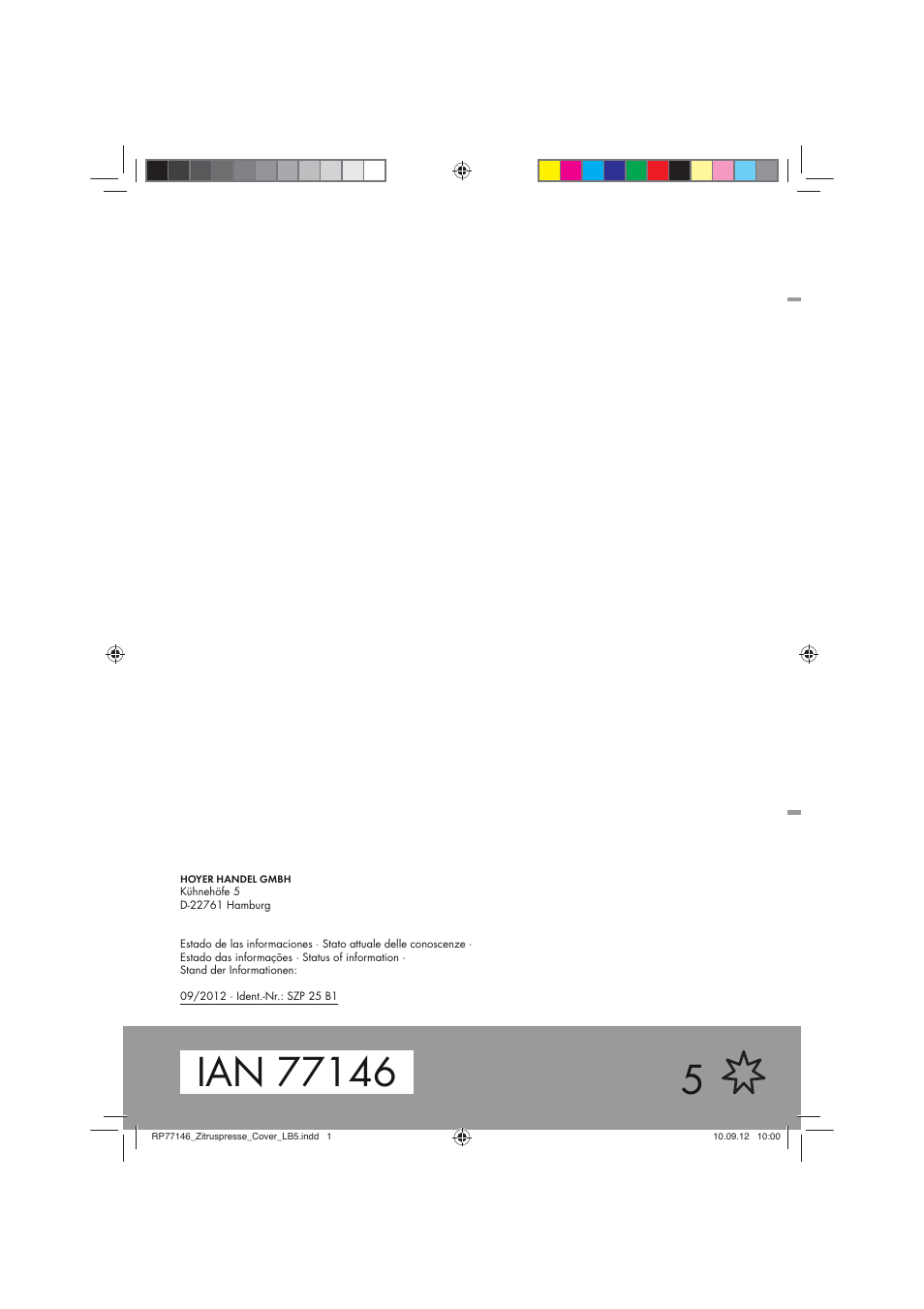 Silvercrest SZP 25 B1 User Manual | Page 46 / 46