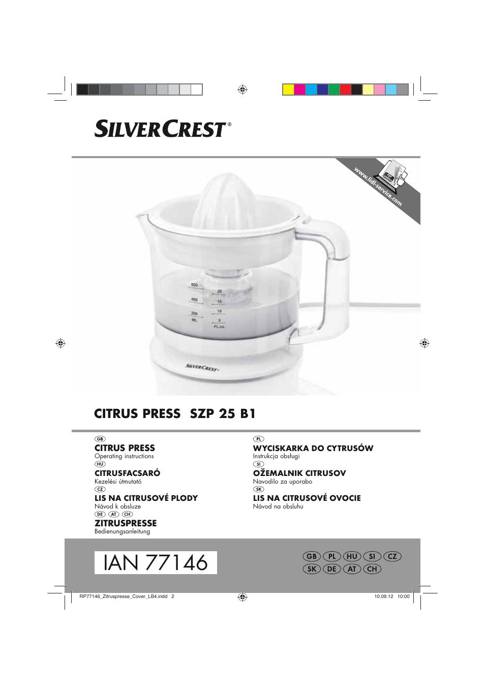 Silvercrest SZP 25 B1 User Manual | 62 pages