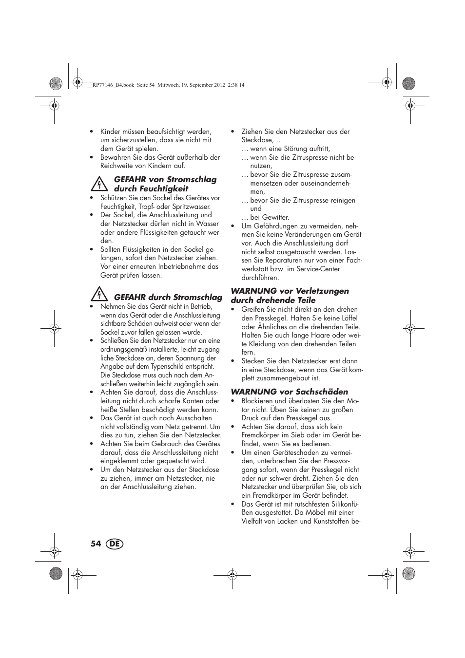 Silvercrest SZP 25 B1 User Manual | Page 56 / 62