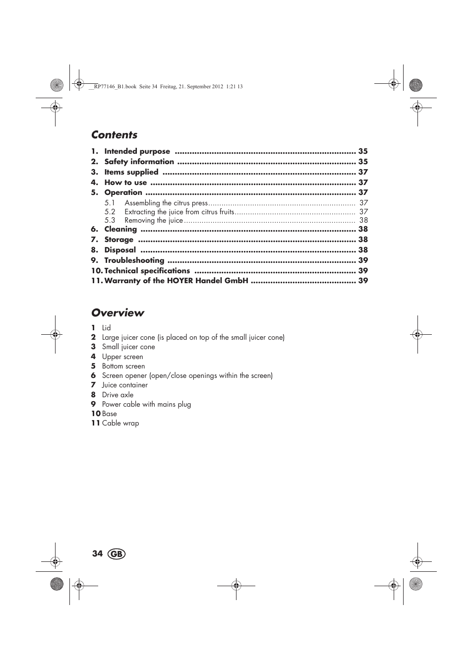 Silvercrest SZP 25 B1 User Manual | Page 36 / 46