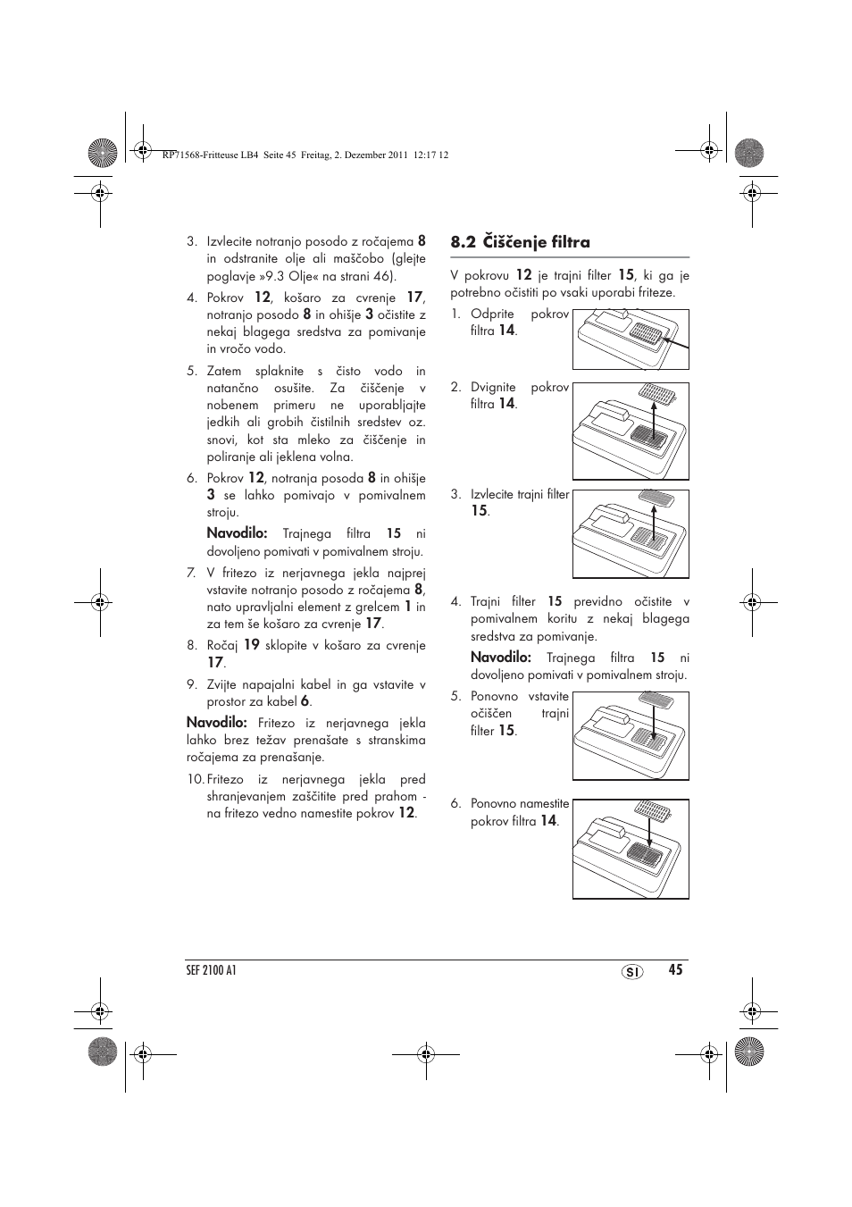 Silvercrest SEF 2100 A1 User Manual | Page 47 / 86