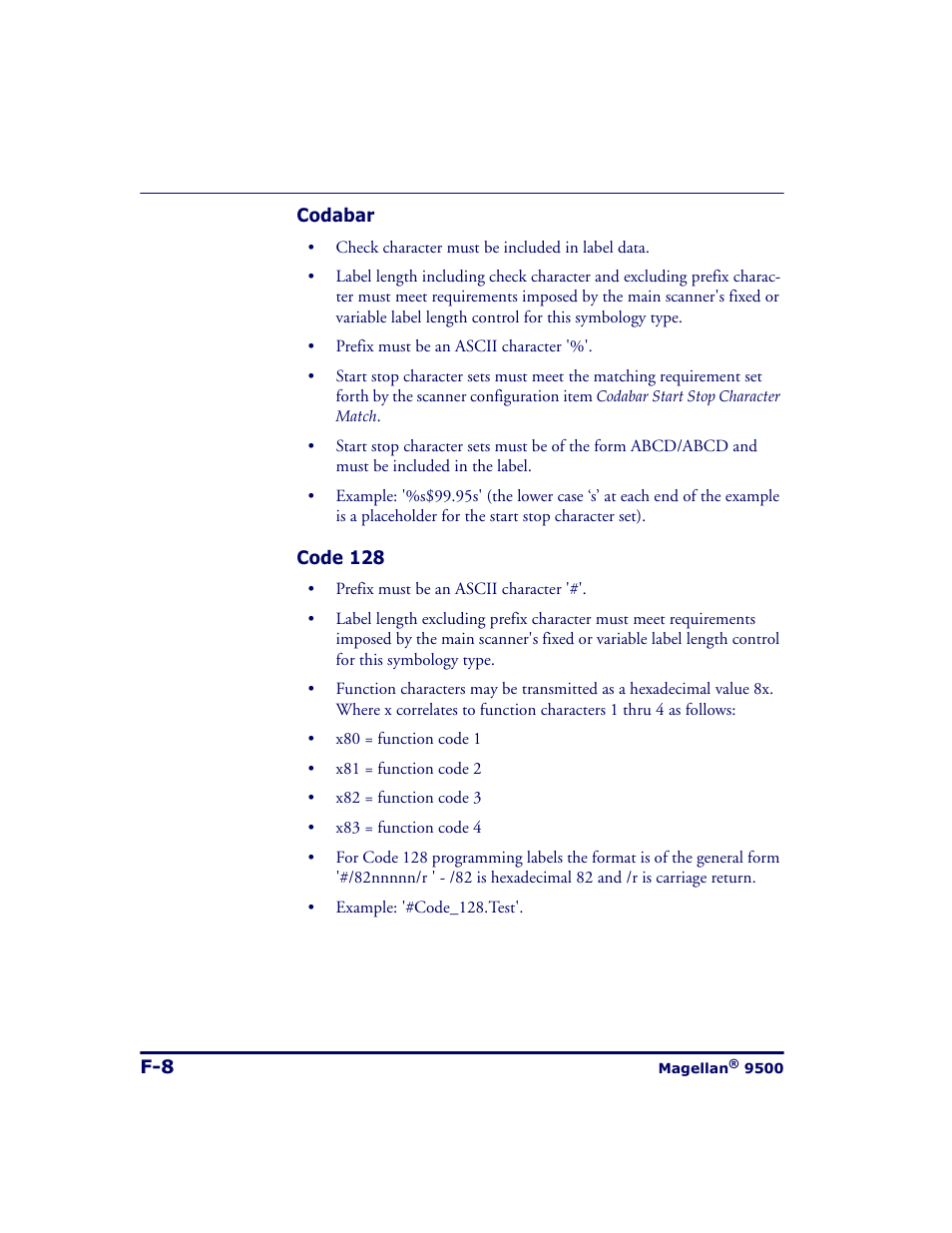 Datalogic Scanning 9500 User Manual | Page 450 / 460