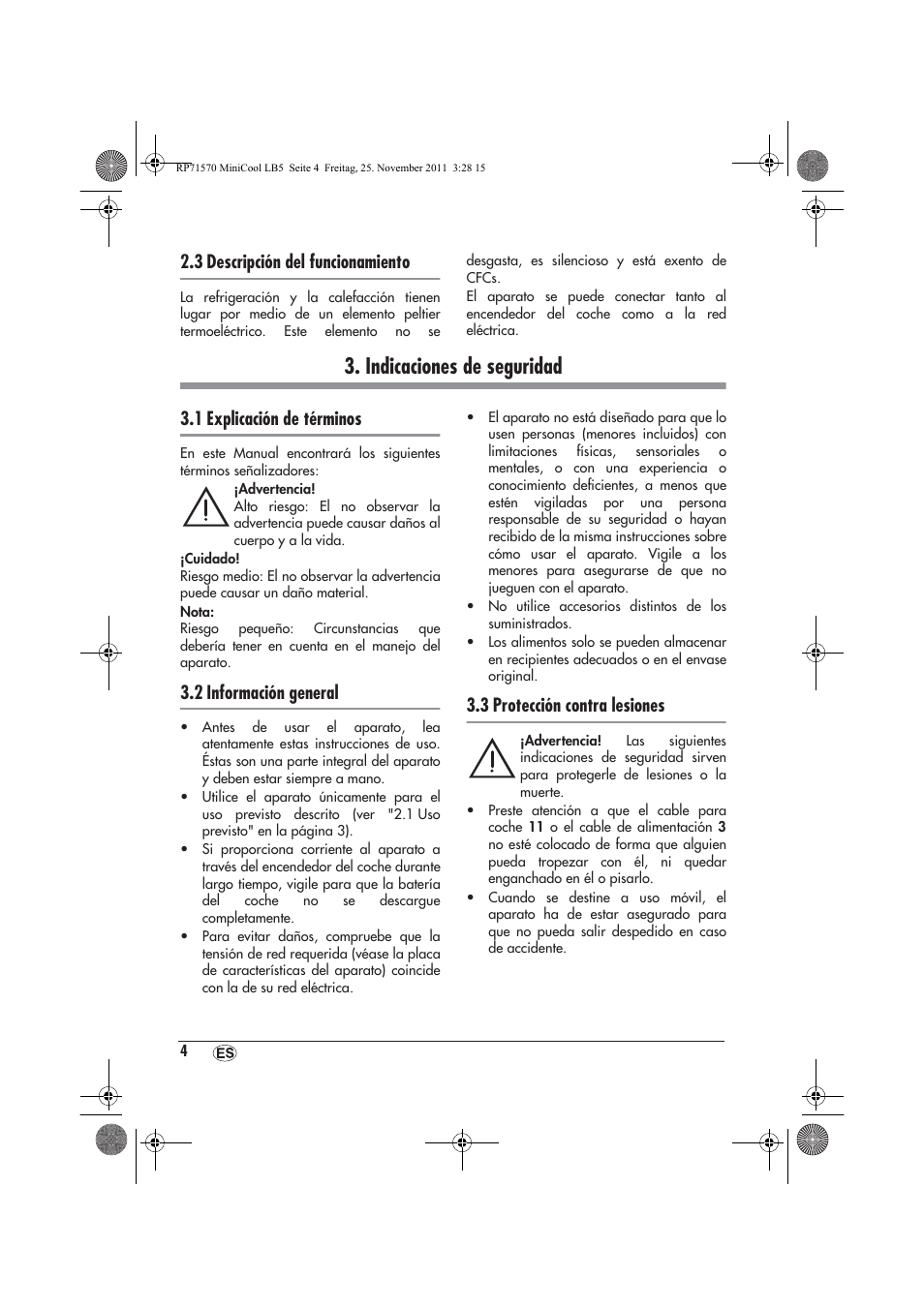 Indicaciones de seguridad, 3 descripción del funcionamiento, 1 explicación de términos | 2 información general, 3 protección contra lesiones | Silvercrest SMK 15 A1 User Manual | Page 6 / 46