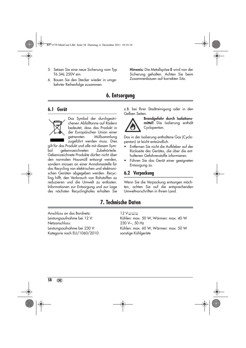 Entsorgung, Technische daten, 1 gerät | 2 verpackung | Silvercrest SMK 15 A1 User Manual | Page 60 / 62