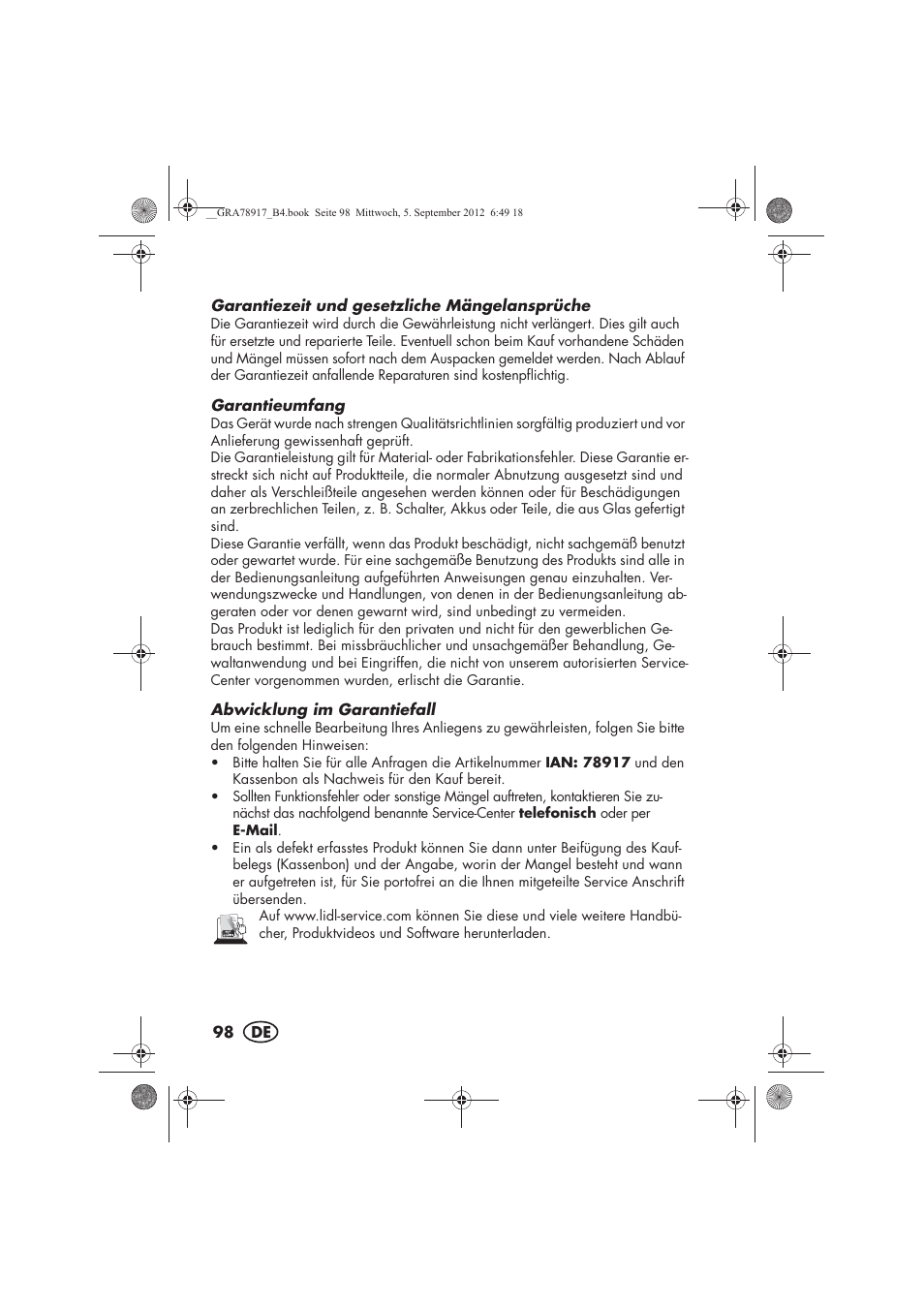 Silvercrest SHBS 600 A1 User Manual | Page 100 / 104