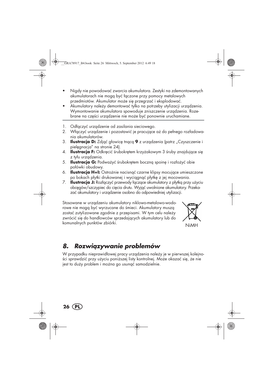 Rozwizywanie problemów | Silvercrest SHBS 600 A1 User Manual | Page 28 / 104