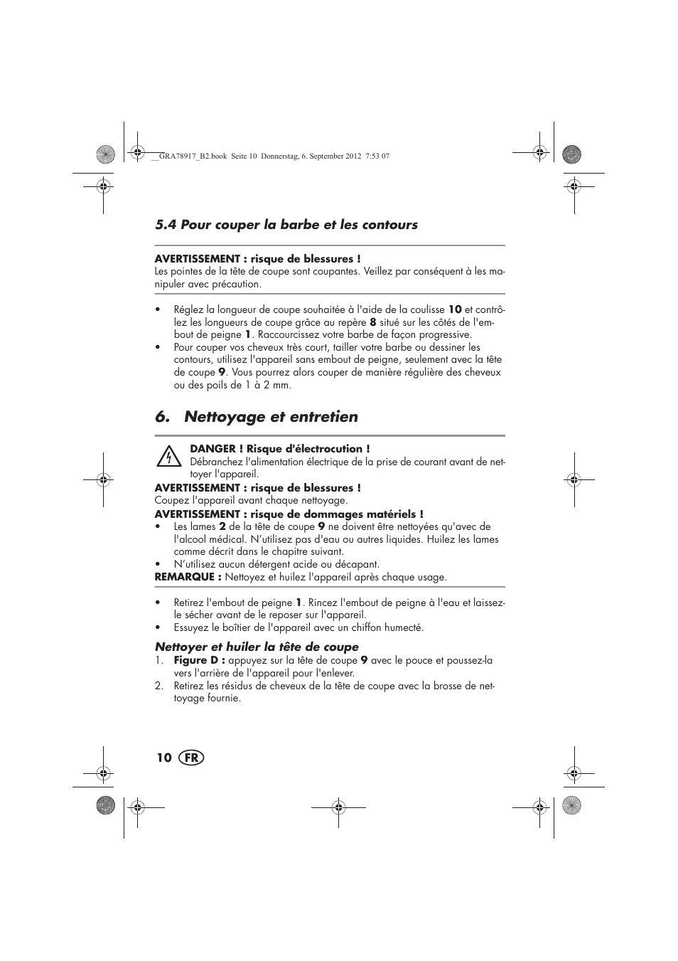 Nettoyage et entretien | Silvercrest SHBS 600 A1 User Manual | Page 12 / 64