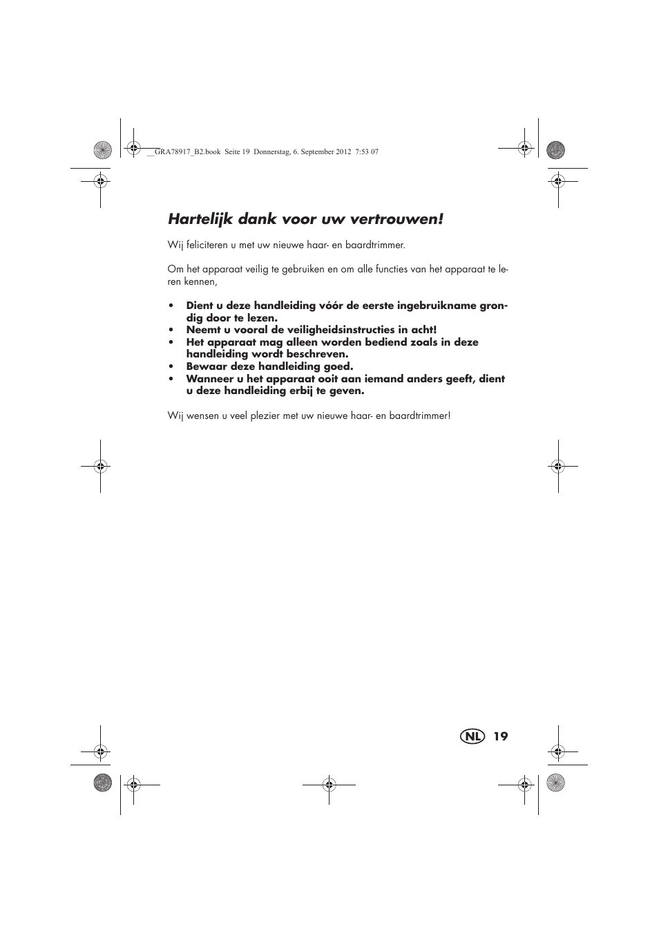 Hartelijk dank voor uw vertrouwen | Silvercrest SHBS 600 A1 User Manual | Page 21 / 64