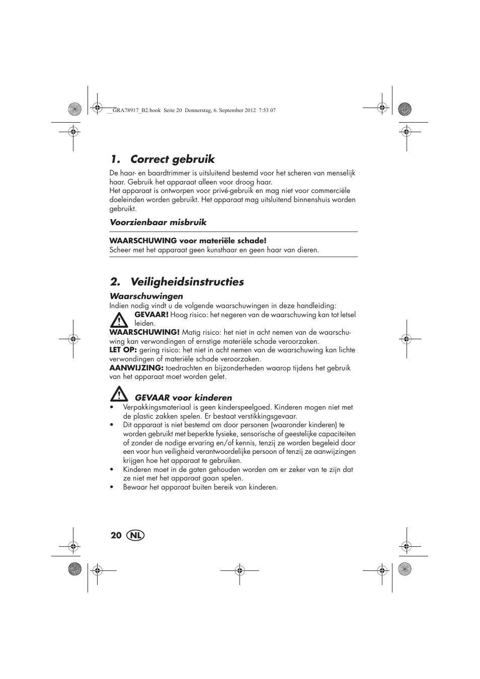 Correct gebruik, Veiligheidsinstructies | Silvercrest SHBS 600 A1 User Manual | Page 22 / 64