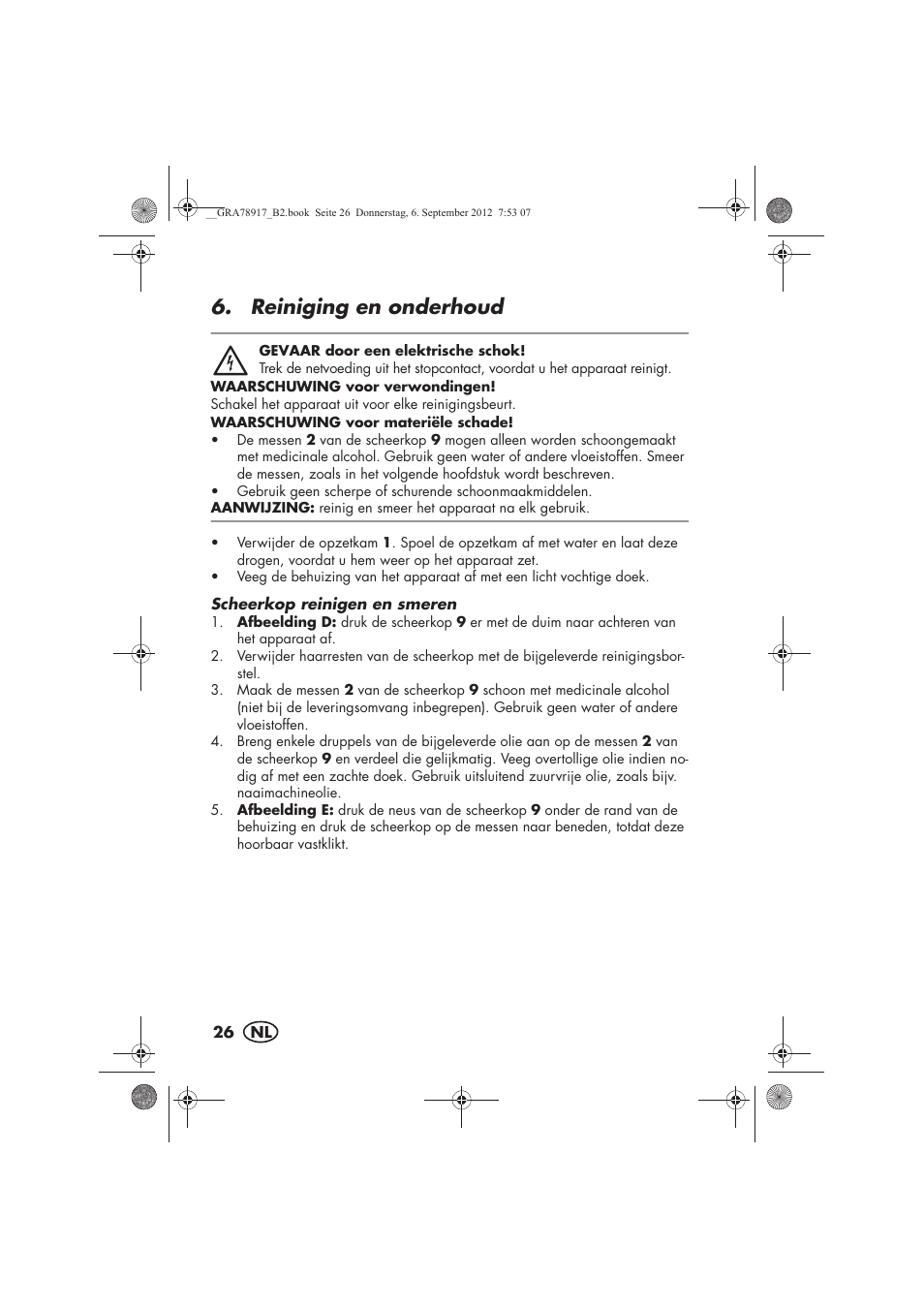 Reiniging en onderhoud | Silvercrest SHBS 600 A1 User Manual | Page 28 / 64