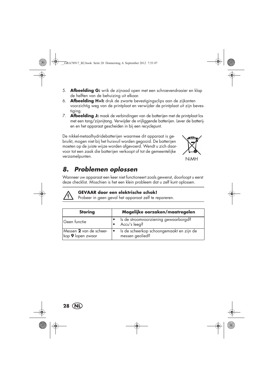 Problemen oplossen | Silvercrest SHBS 600 A1 User Manual | Page 30 / 64