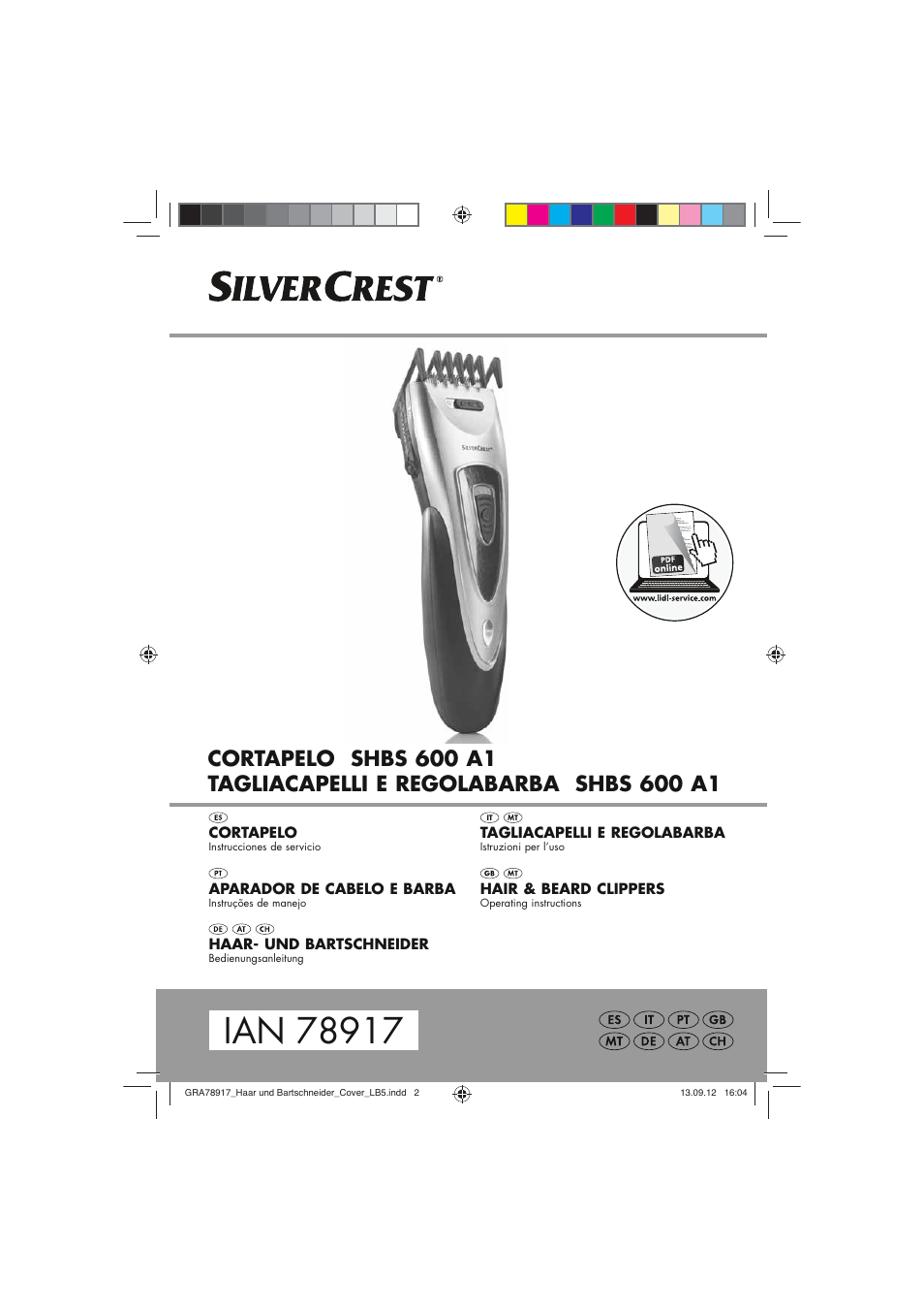 Silvercrest SHBS 600 A1 User Manual | 76 pages