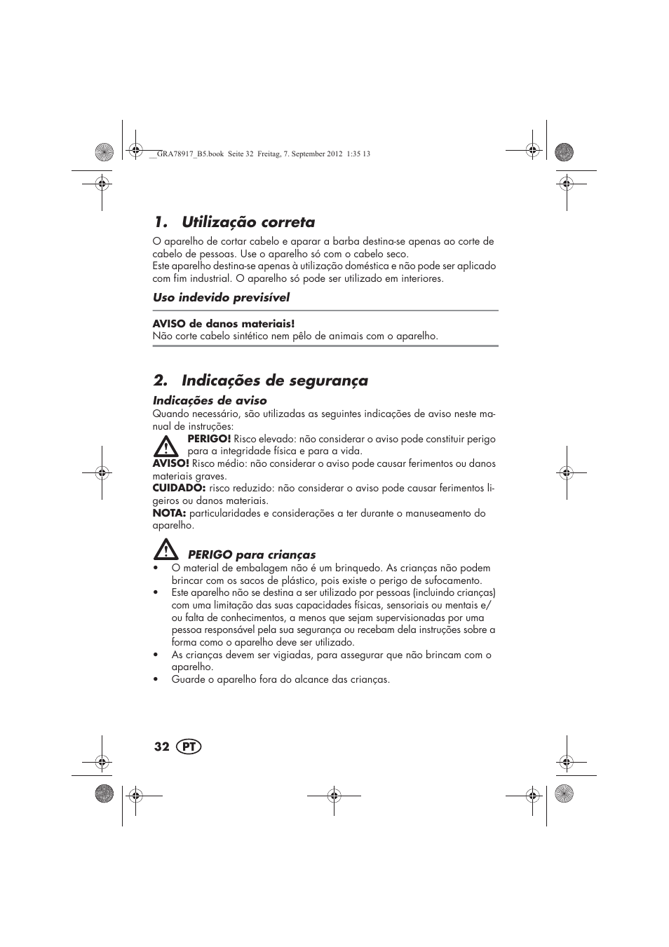 Utilização correta, Indicações de segurança | Silvercrest SHBS 600 A1 User Manual | Page 34 / 76