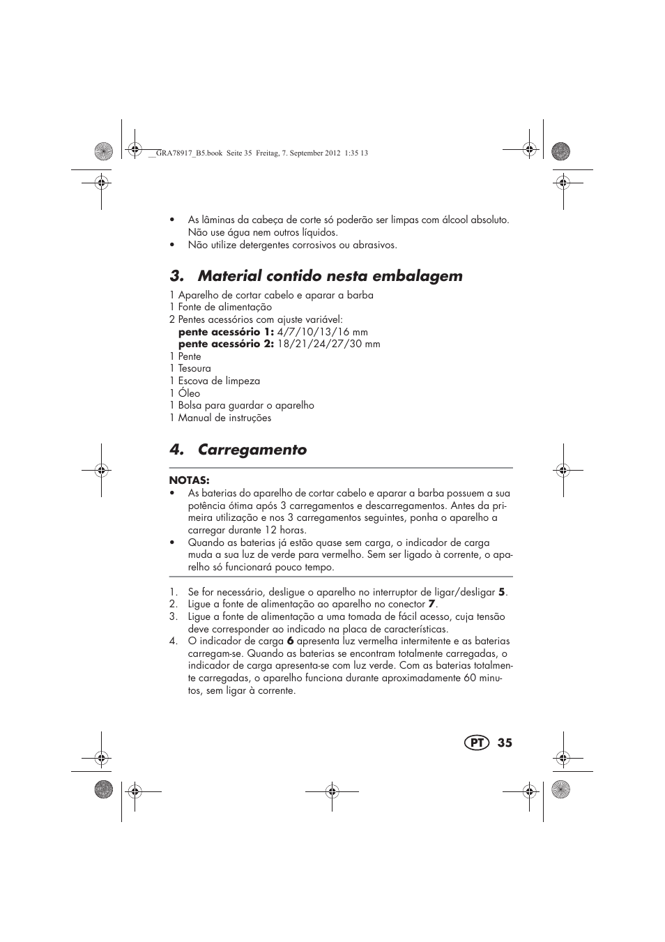 Material contido nesta embalagem, Carregamento | Silvercrest SHBS 600 A1 User Manual | Page 37 / 76