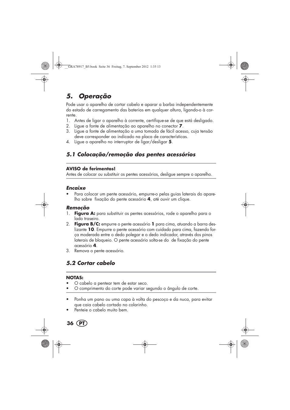 Operação | Silvercrest SHBS 600 A1 User Manual | Page 38 / 76