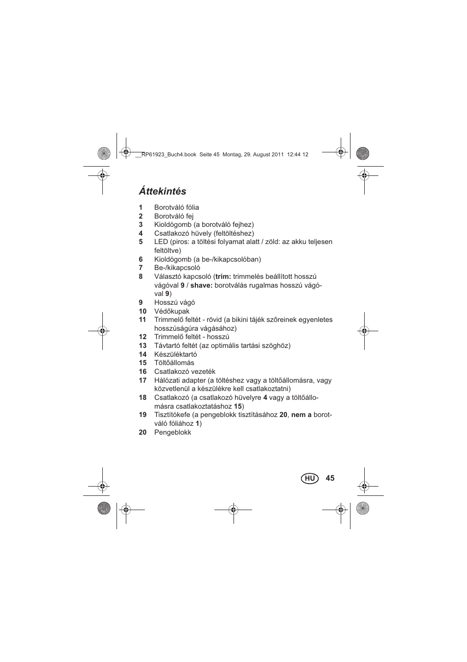 Áttekintés | Silvercrest SDR 1000 A1 User Manual | Page 47 / 154