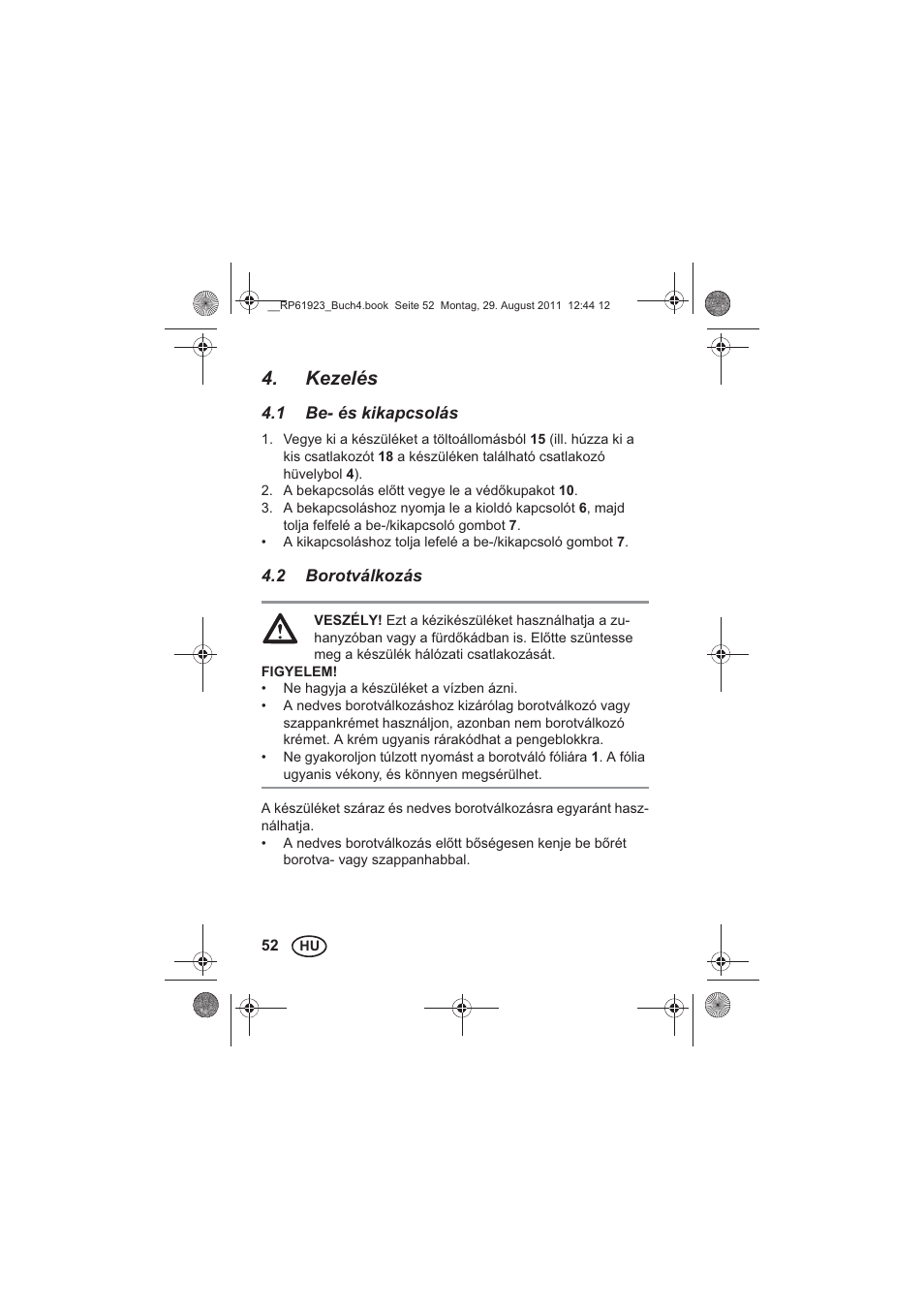 Kezelés | Silvercrest SDR 1000 A1 User Manual | Page 54 / 154