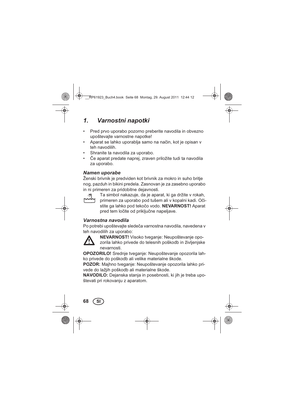 Varnostni napotki | Silvercrest SDR 1000 A1 User Manual | Page 70 / 154
