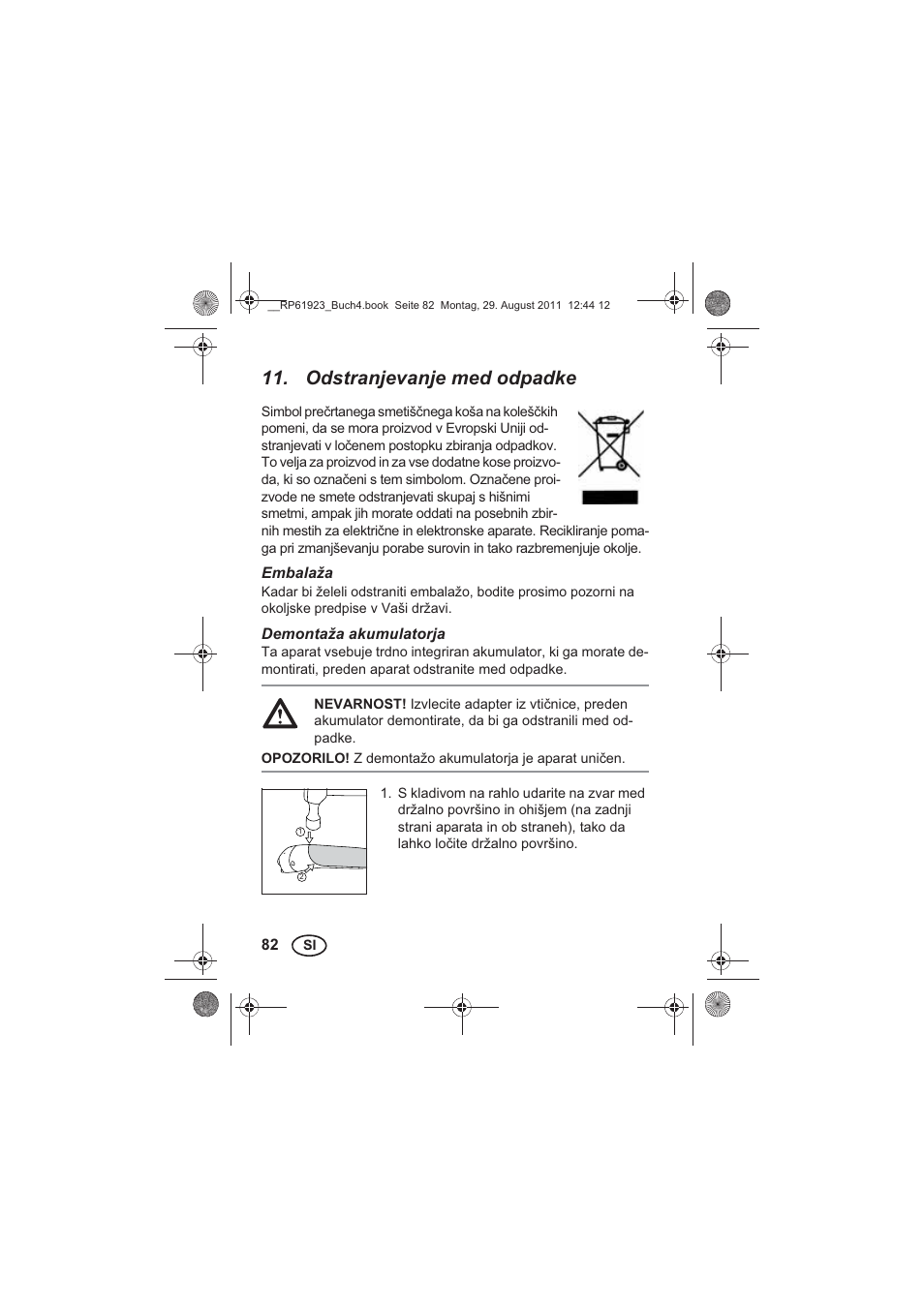 Odstranjevanje med odpadke | Silvercrest SDR 1000 A1 User Manual | Page 84 / 154