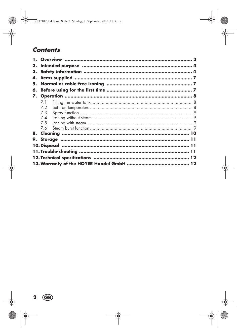 Silvercrest SDBK 2400 C2 User Manual | Page 4 / 94