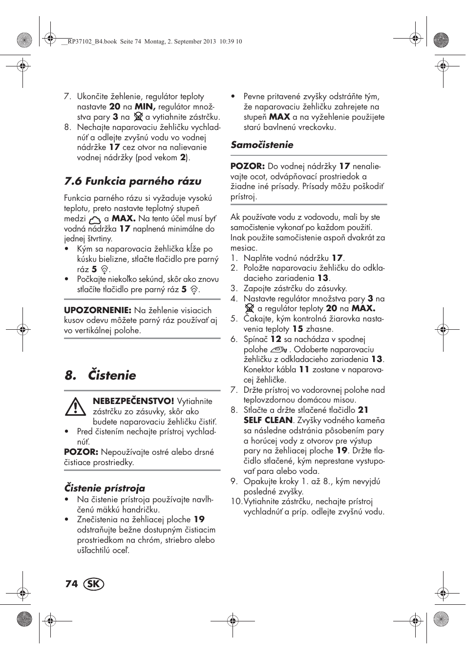 istenie | Silvercrest SDBK 2400 C2 User Manual | Page 76 / 94