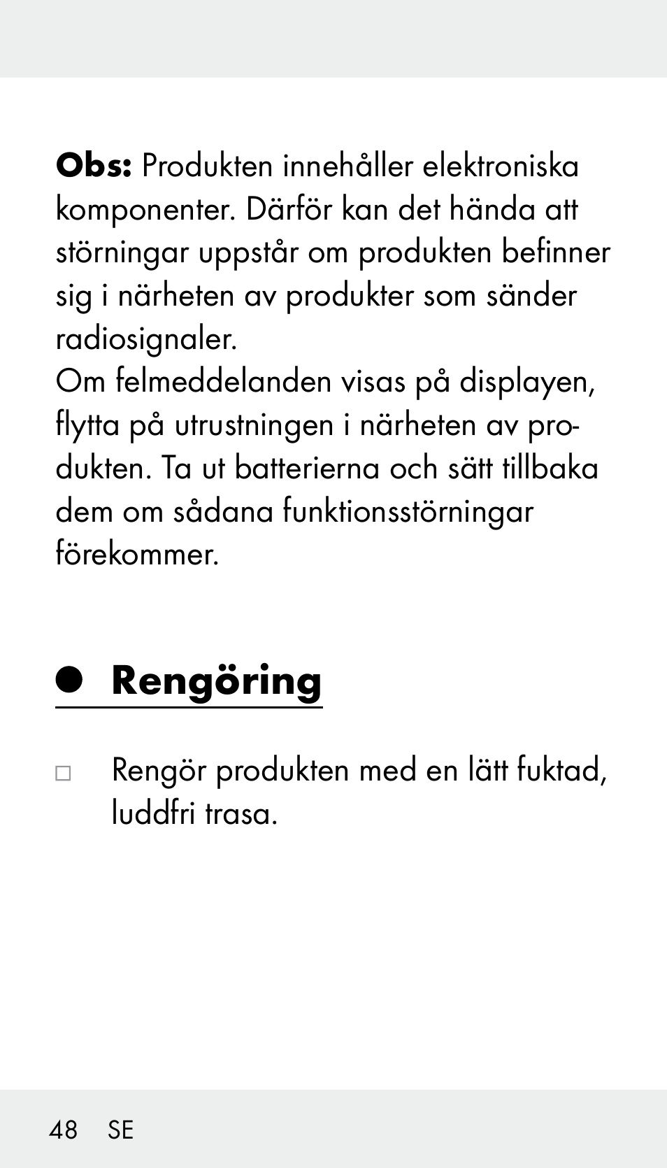 Rengöring | Silvercrest Z31894 User Manual | Page 48 / 120