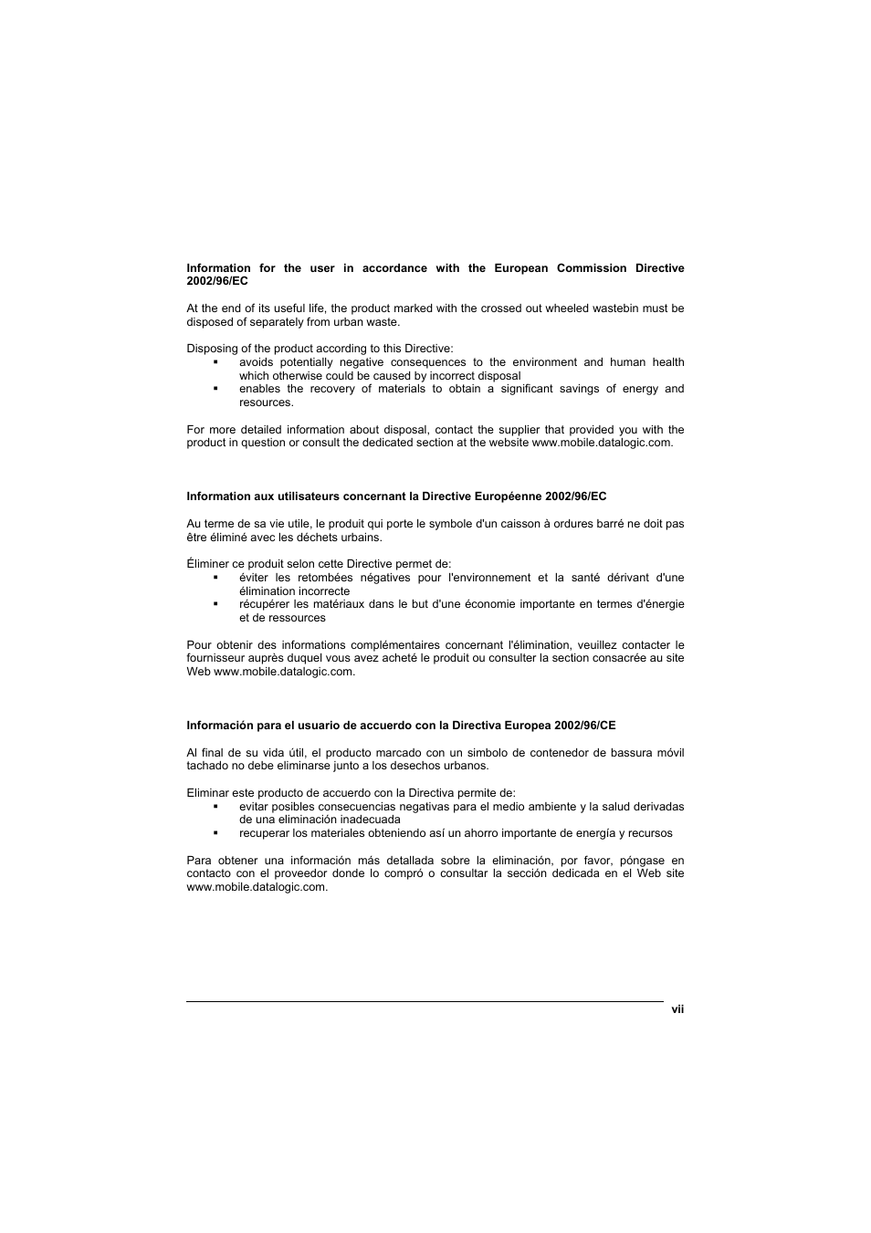 Datalogic Scanning DL Cordless Card DLCC User Manual | Page 7 / 55