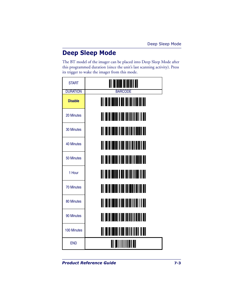 Deep sleep mode | Datalogic Scanning QUICKSCAN QS6500BT User Manual | Page 299 / 336