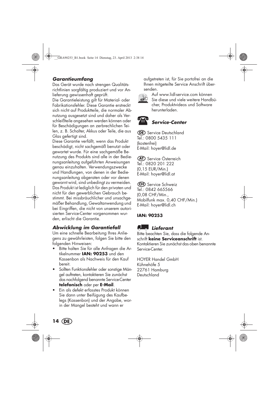 Silvercrest SFR 1200 A1 User Manual | Page 16 / 74