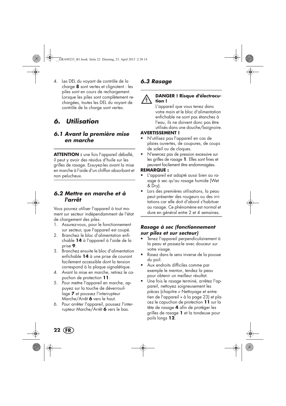 Utilisation | Silvercrest SFR 1200 A1 User Manual | Page 24 / 74