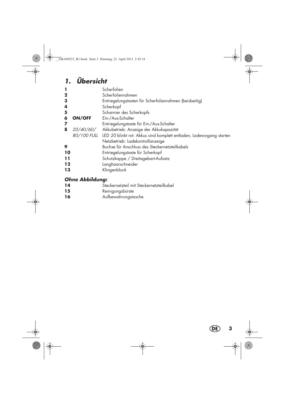 Übersicht | Silvercrest SFR 1200 A1 User Manual | Page 5 / 74