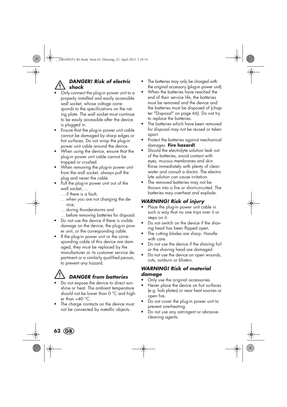 Silvercrest SFR 1200 A1 User Manual | Page 64 / 74