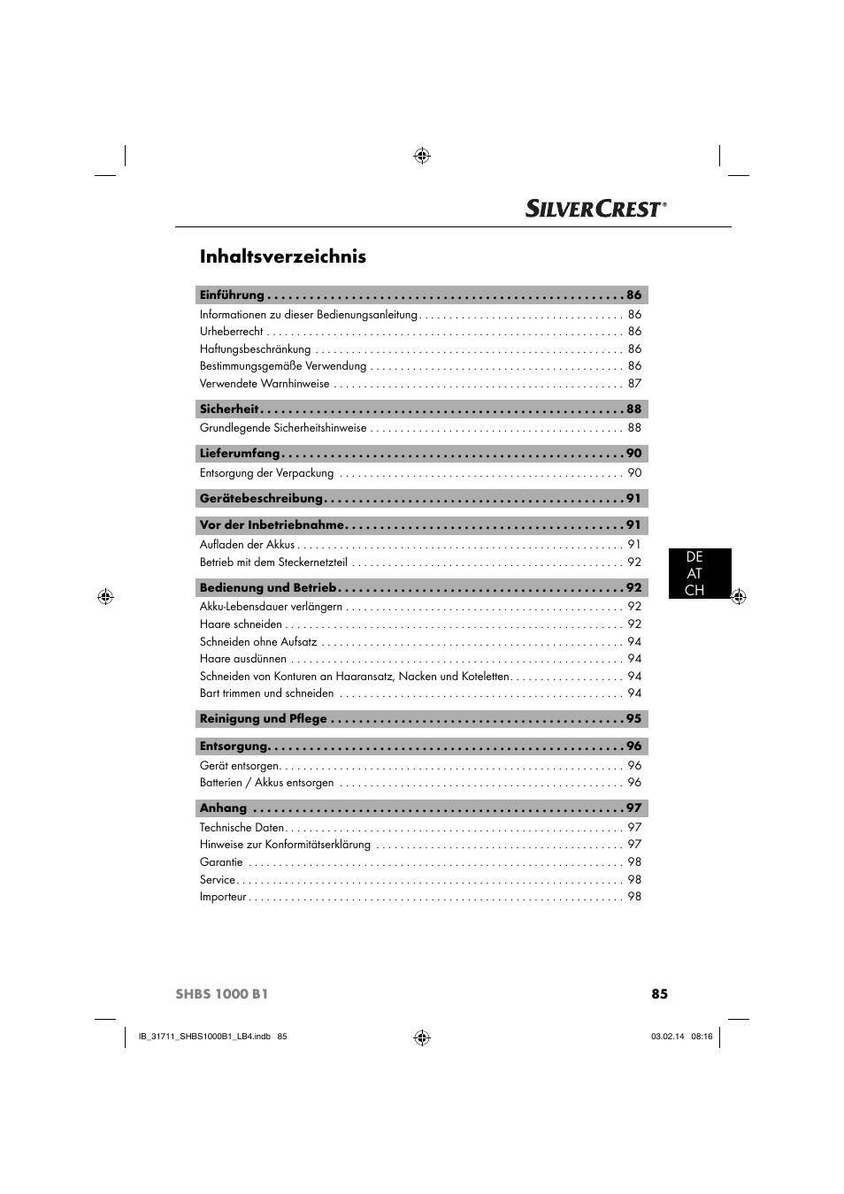 Silvercrest SHBS 1000 A1 User Manual | Page 88 / 102