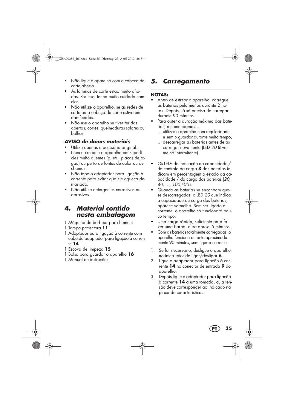 Material contido nesta embalagem, Carregamento | Silvercrest SFR 1200 A1 User Manual | Page 37 / 74