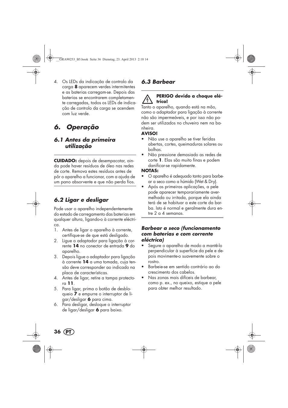 Operação | Silvercrest SFR 1200 A1 User Manual | Page 38 / 74