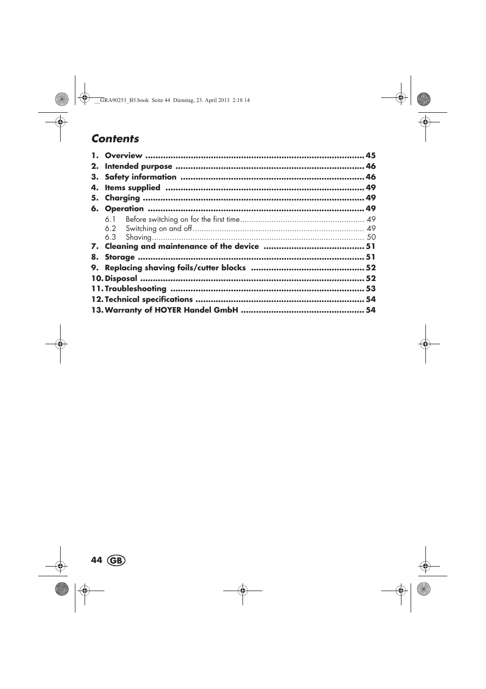 Silvercrest SFR 1200 A1 User Manual | Page 46 / 74