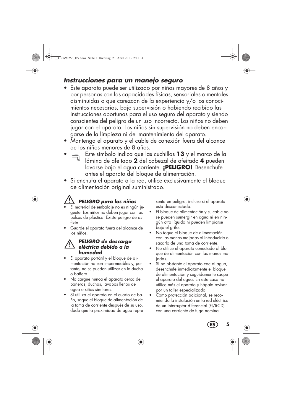 Instrucciones para un manejo seguro | Silvercrest SFR 1200 A1 User Manual | Page 7 / 74
