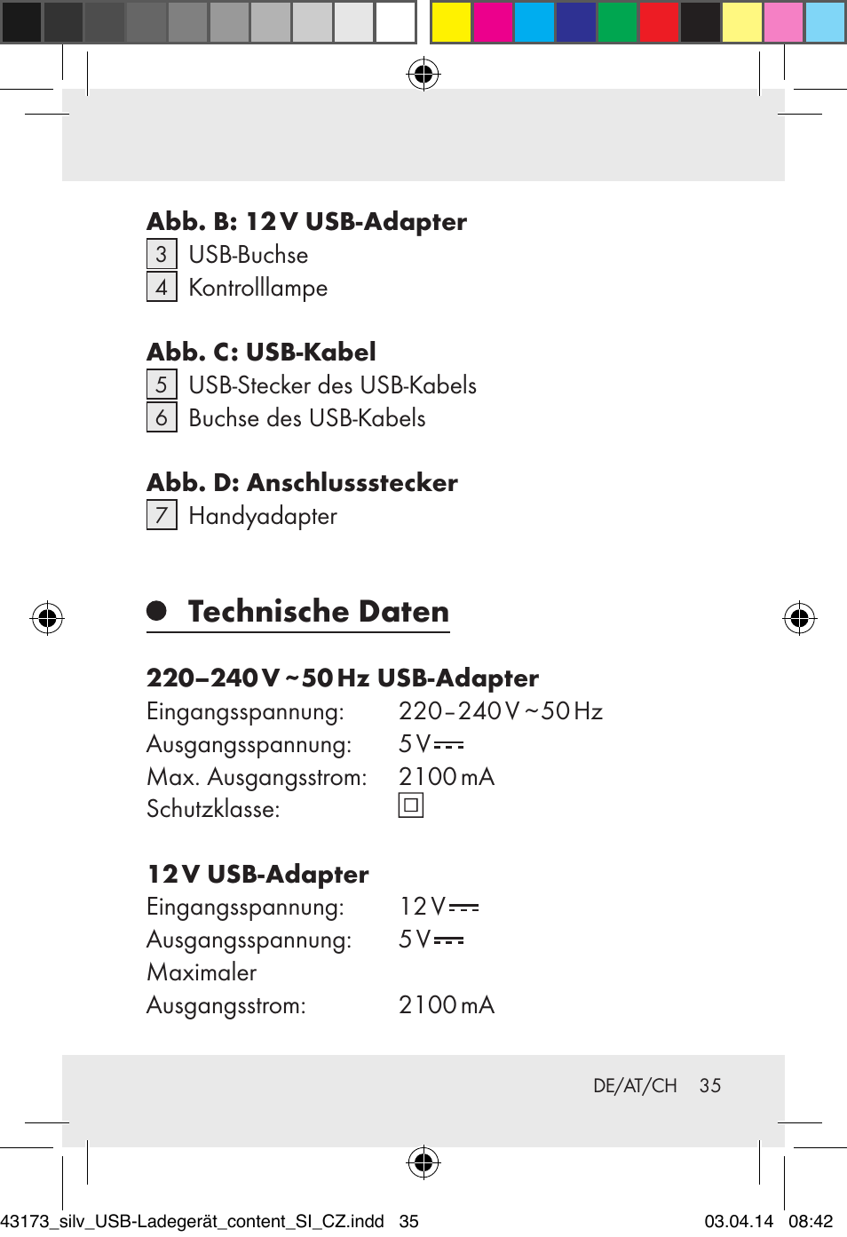 Technische daten | Silvercrest Z32144A-BS/ Z32144B-BS User Manual | Page 35 / 42