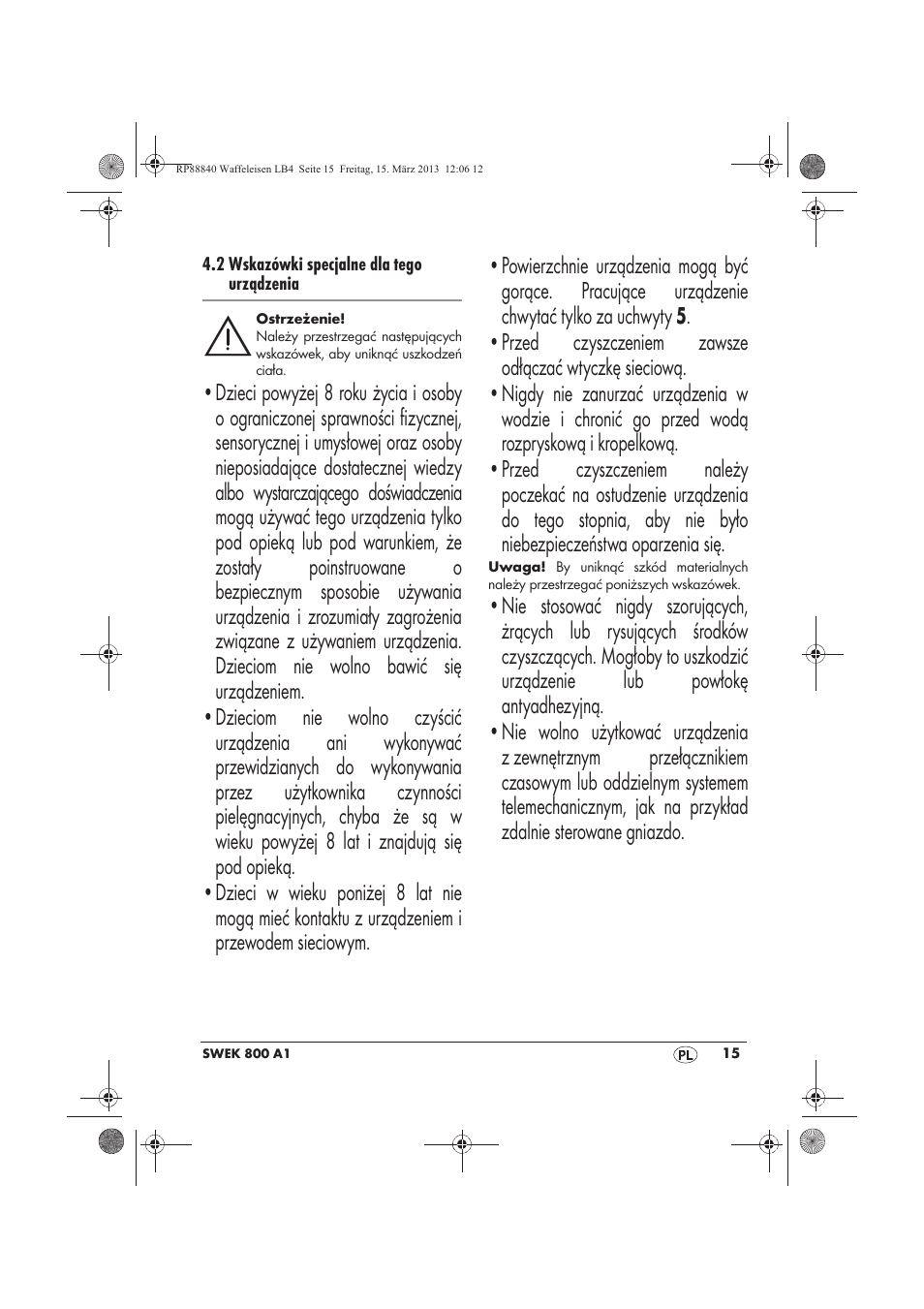 Silvercrest SWEK 800 A1 User Manual | Page 17 / 78