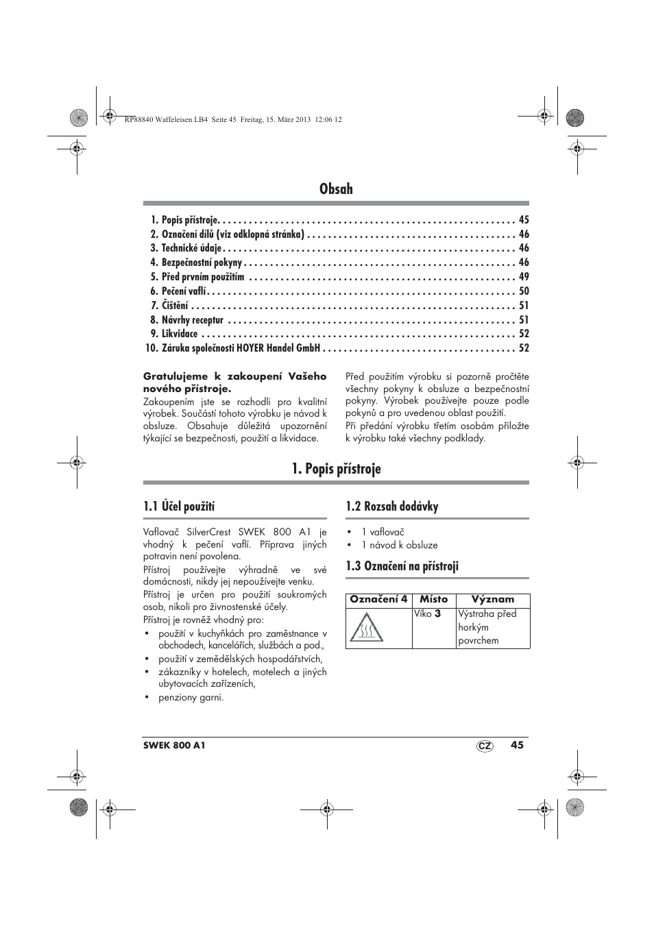 Silvercrest SWEK 800 A1 User Manual | Page 47 / 78