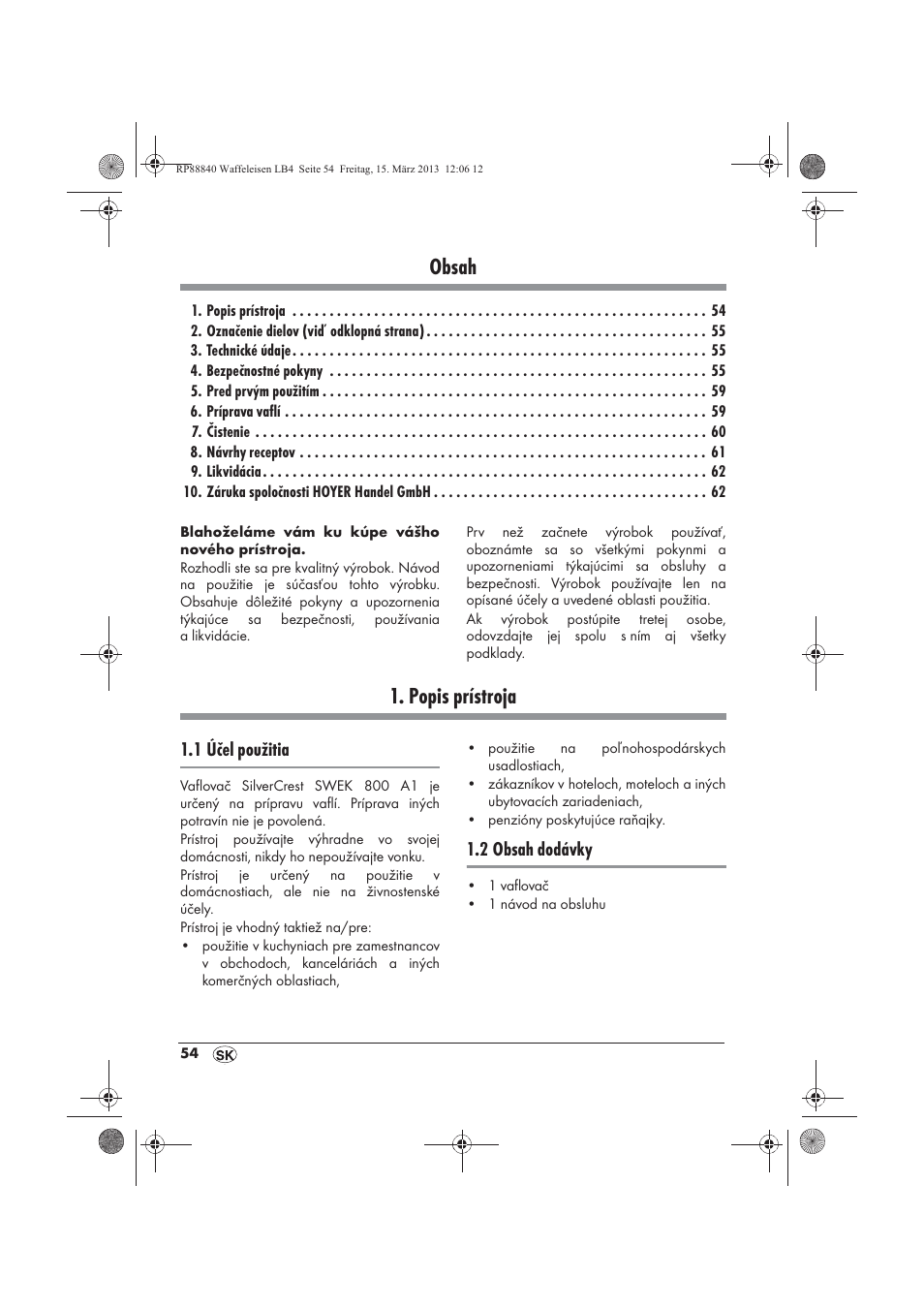 Silvercrest SWEK 800 A1 User Manual | Page 56 / 78