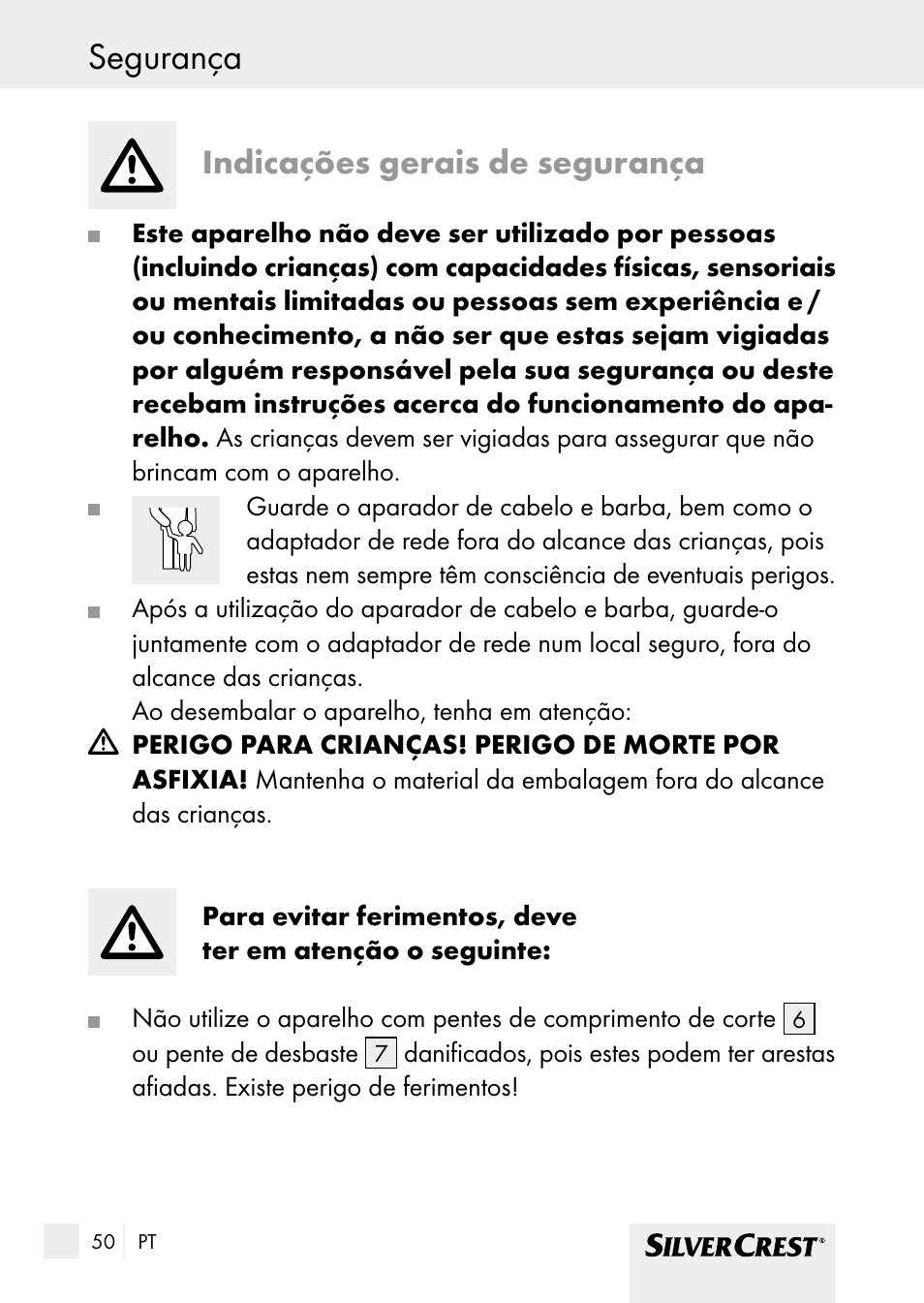 Segurança, Indicações gerais de segurança | Silvercrest SHBS 1000 A1 User Manual | Page 50 / 105