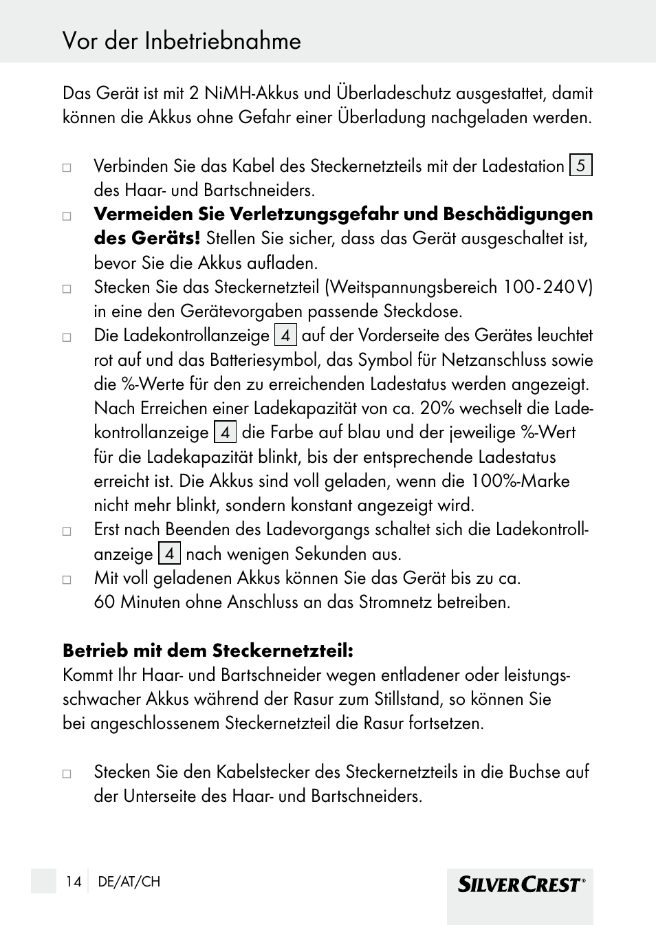 Silvercrest SHBS 1000 A1 User Manual | Page 14 / 105